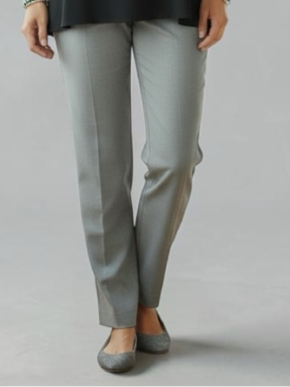 Liz Claiborne Gray Slacks, size 12, Solid Color Business Casual Neutral - Picture 1 of 10